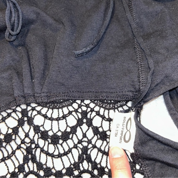 Bolli Imports festival Cut out lace Boho Shambhala backless halter top - Picture 11 of 12